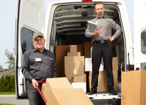Man With A Van Colliers Wood loading boxes for a local move