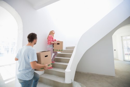 Packed boxes ready for a local house move