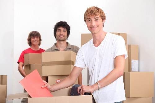 Local house removals service handling packed household items